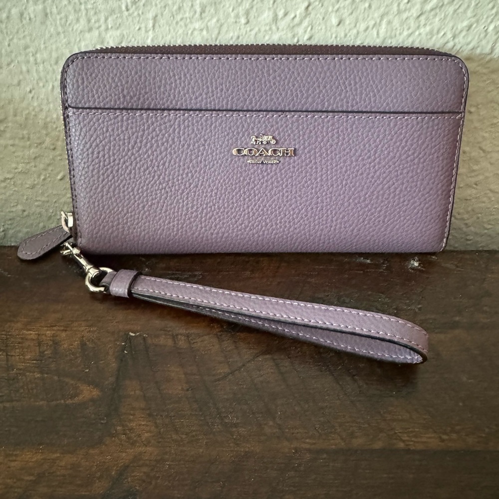 Coach Lavender Wristlet Clutch